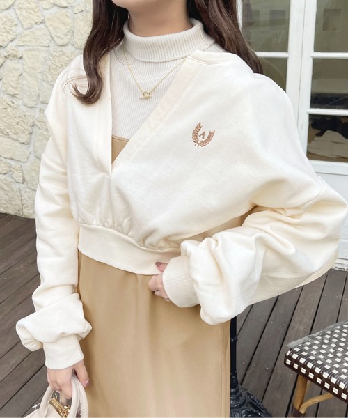 apres jour（アプレジュール）の「【セットアップ可能】スキッパースウェット【ZOZOTOWN限定アイテム】（スウェット・レディース・ライトピンク/杢グレー/アイボリー・フリー/X-LARGE）」の5枚目の写真