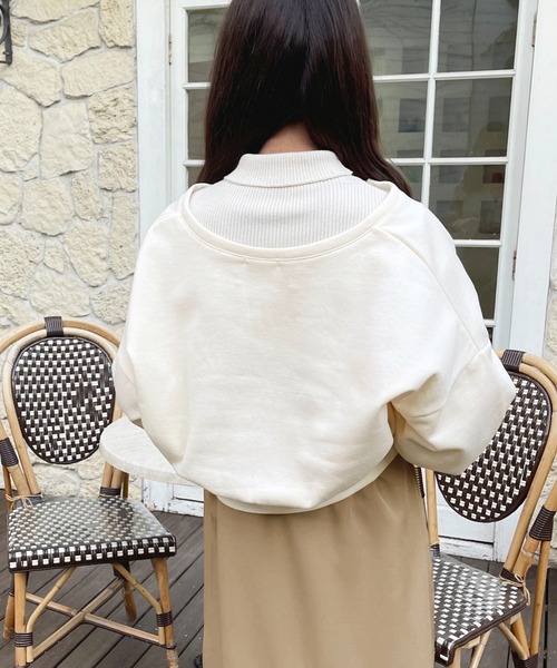 apres jour（アプレジュール）の「【セットアップ可能】スキッパースウェット【ZOZOTOWN限定アイテム】（スウェット・レディース・ライトピンク/杢グレー/アイボリー・フリー/X-LARGE）」の7枚目の写真