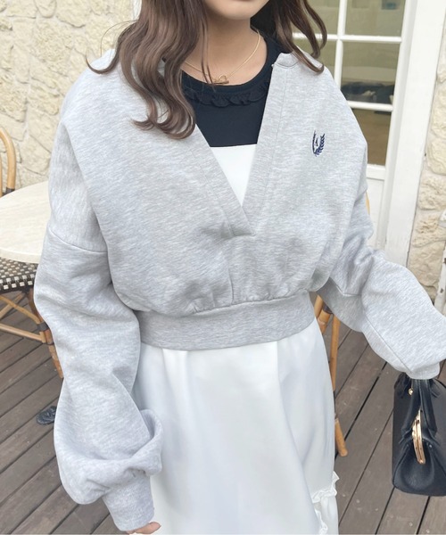 apres jour（アプレジュール）の「【セットアップ可能】スキッパースウェット【ZOZOTOWN限定アイテム】（スウェット・レディース・ライトピンク/杢グレー/アイボリー・フリー/X-LARGE）」の16枚目の写真