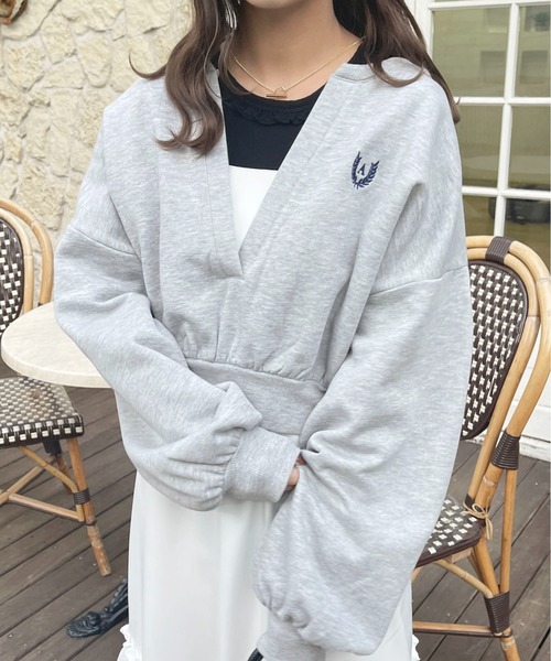 apres jour（アプレジュール）の「【セットアップ可能】スキッパースウェット【ZOZOTOWN限定アイテム】（スウェット・レディース・ライトピンク/杢グレー/アイボリー・フリー/X-LARGE）」の17枚目の写真