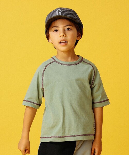 B:MING by BEAMS(ビーミングバイビームス)の「B:MING by BEAMS / ラグラン ショートスリーブ Tシャツ(100~150cm)(Tシャツ/カットソー・キッズ・イエロー系その他3/ケリー/チャコールグレー/ホワイト系その他5・100/110/120/130/140/150)」の4枚目の写真