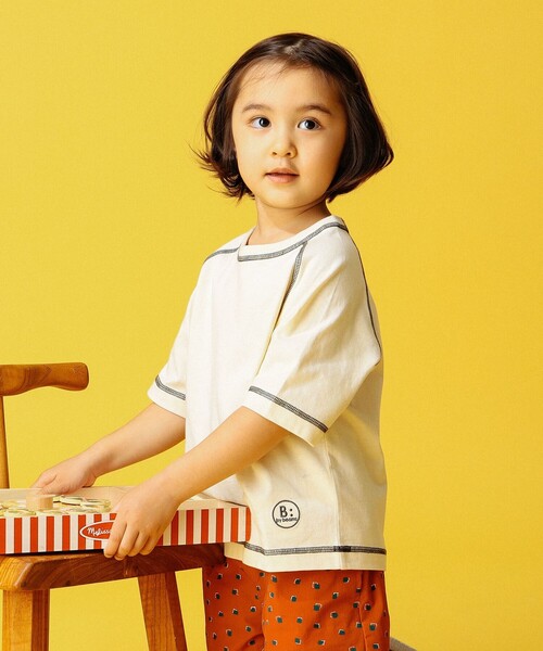 B:MING by BEAMS(ビーミングバイビームス)の「B:MING by BEAMS / ラグラン ショートスリーブ Tシャツ(100~150cm)(Tシャツ/カットソー・キッズ・イエロー系その他3/ケリー/チャコールグレー/ホワイト系その他5・100/110/120/130/140/150)」の6枚目の写真