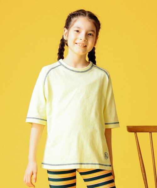 B:MING by BEAMS(ビーミングバイビームス)の「B:MING by BEAMS / ラグラン ショートスリーブ Tシャツ(100~150cm)(Tシャツ/カットソー・キッズ・イエロー系その他3/ケリー/チャコールグレー/ホワイト系その他5・100/110/120/130/140/150)」の12枚目の写真