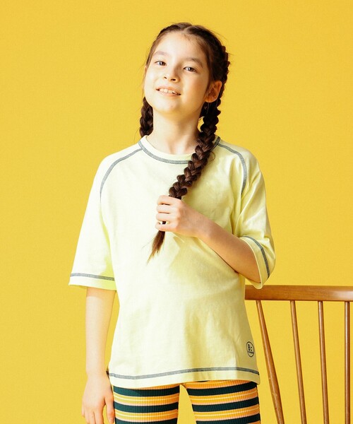 B:MING by BEAMS(ビーミングバイビームス)の「B:MING by BEAMS / ラグラン ショートスリーブ Tシャツ(100~150cm)(Tシャツ/カットソー・キッズ・イエロー系その他3/ケリー/チャコールグレー/ホワイト系その他5・100/110/120/130/140/150)」の13枚目の写真