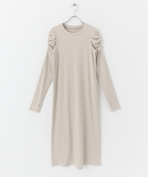 SENSE OF PLACE by URBAN RESEARCH(センスオブプレイスバイアーバンリサーチ)の「ボリュームスリーブアイラインカットワンピース(ワンピース・レディース・ラベンダー/ブラック/ライトベージュ・ONE/S)」の18枚目の写真