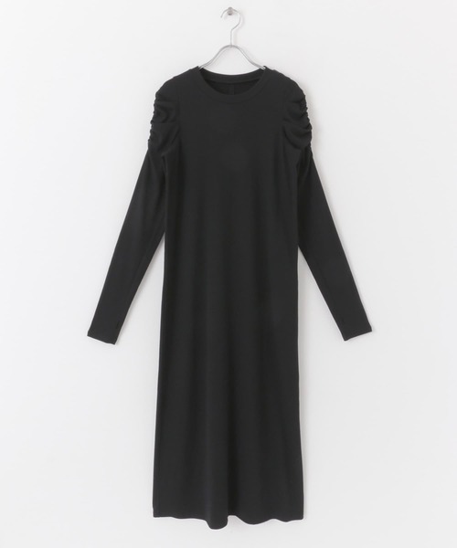 SENSE OF PLACE by URBAN RESEARCH(センスオブプレイスバイアーバンリサーチ)の「ボリュームスリーブアイラインカットワンピース(ワンピース・レディース・ラベンダー/ブラック/ライトベージュ・ONE/S)」の19枚目の写真