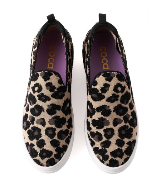 coca(ANDEX shoes product)(コカ)の「【サステナブルシリーズ】ニット生地 スリッポン(スリッポン・レディース・ベージュ/ブラック/レオパード・SMALL/MEDIUM/LARGE)」の14枚目の写真