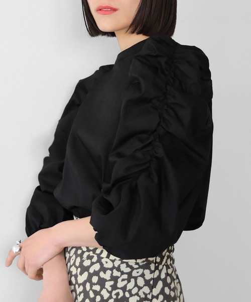 ELFRANK（エルフランク）の「ボリュームギャザースリーブブラウス【洗える】（シャツ/ブラウス・レディース・ピンク/ブラック/オフホワイト・FREE）」の19枚目の写真