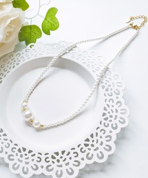 DRESS PLUS（ドレスプラス）の「ネックレス フェイクパール 小ぶり フォーマル 結婚式（ネックレス）」