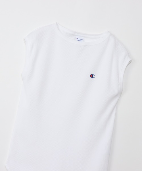 Champion（チャンピオン）の「【Champion/チャンピオン】レディース スリーブレスシャツ（Tシャツ/カットソー・レディース・ネイビー/グリーン系その他/ホワイト/グレー・MEDIUM/LARGE）」の5枚目の写真