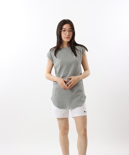 Champion（チャンピオン）の「【Champion/チャンピオン】レディース スリーブレスシャツ（Tシャツ/カットソー・レディース・ネイビー/グリーン系その他/ホワイト/グレー・MEDIUM/LARGE）」の6枚目の写真