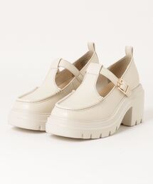 ABC SELECT エービーシーセレクト PL T-STRAP 8 プラットT-ストラップシューズ 8 W5024 IVORY