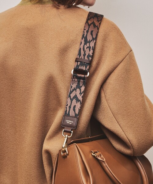 LOWELL things(ロウェル シングス)の「【単品】BAGテープショルダー(柄/無地)(ショルダーバッグ・レディース・ブラック/ブラック系その他/グレー/ベージュ/ネイビー/ブラウン/ホワイト・フリー)」の5枚目の写真