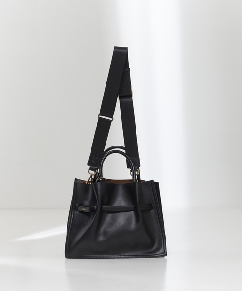 LOWELL things(ロウェル シングス)の「【単品】BAGテープショルダー(柄/無地)(ショルダーバッグ・レディース・ブラック/ブラック系その他/グレー/ベージュ/ネイビー/ブラウン/ホワイト・フリー)」の12枚目の写真