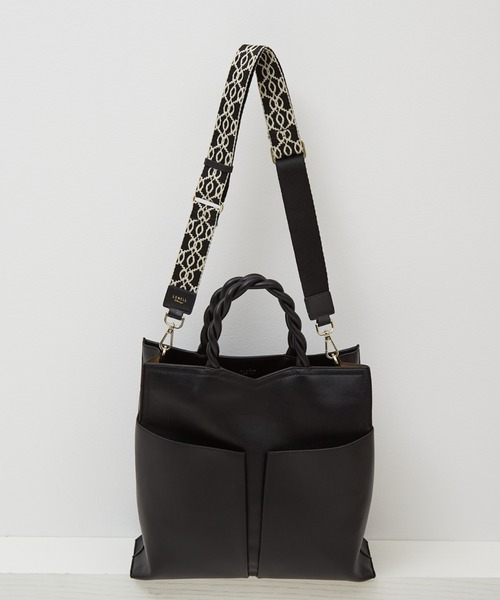 LOWELL things(ロウェル シングス)の「【単品】BAGテープショルダー(柄/無地)(ショルダーバッグ・レディース・ブラック/ブラック系その他/グレー/ベージュ/ネイビー/ブラウン/ホワイト・フリー)」の18枚目の写真