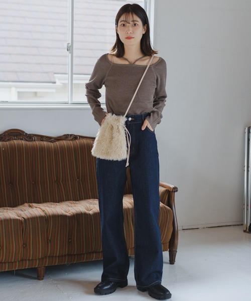 Kastane（カスタネ）の「【サイズ展開あり】ハイウエストストレートデニムパンツ（デニムパンツ・レディース・インディゴブルー・0/1/2）」の11枚目の写真