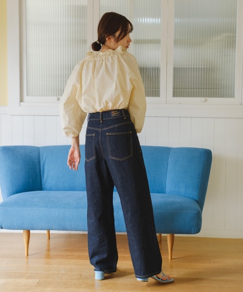 Kastane（カスタネ）の「【サイズ展開あり】ハイウエストストレートデニムパンツ（デニムパンツ・レディース・インディゴブルー・0/1/2）」の3枚目の写真