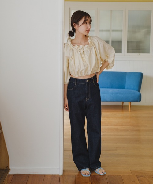 Kastane（カスタネ）の「【サイズ展開あり】ハイウエストストレートデニムパンツ（デニムパンツ・レディース・インディゴブルー・0/1/2）」の8枚目の写真