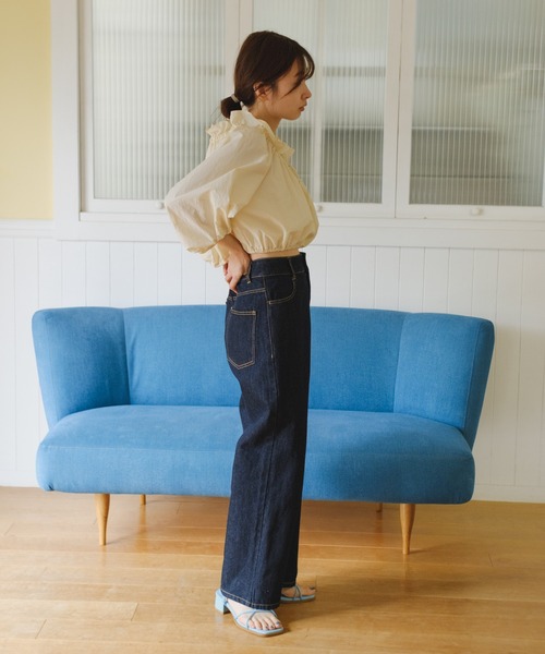 Kastane（カスタネ）の「【サイズ展開あり】ハイウエストストレートデニムパンツ（デニムパンツ・レディース・インディゴブルー・0/1/2）」の19枚目の写真