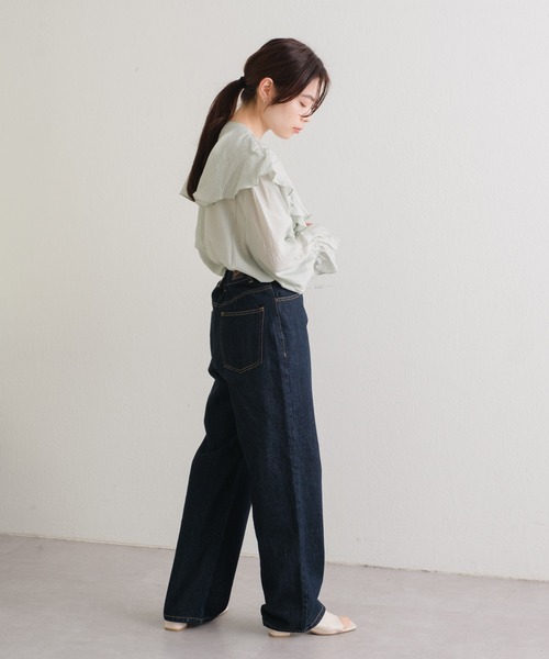 Kastane（カスタネ）の「【サイズ展開あり】ハイウエストストレートデニムパンツ（デニムパンツ・レディース・インディゴブルー・0/1/2）」の10枚目の写真