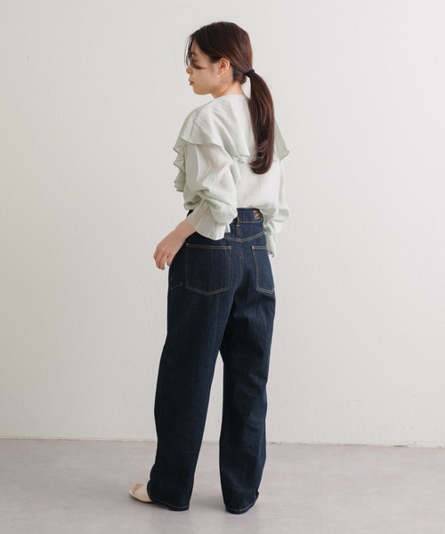 Kastane（カスタネ）の「【サイズ展開あり】ハイウエストストレートデニムパンツ（デニムパンツ・レディース・インディゴブルー・0/1/2）」の5枚目の写真