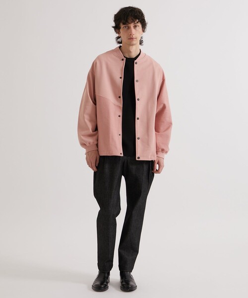 UNITED TOKYO（ユナイテッドトウキョウ）の「リーバススウェット MA-1ジャケット（MA-1・メンズ・オフホワイト/ピンク/ダークグレー・1/2）」の4枚目の写真