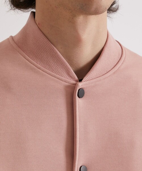 UNITED TOKYO（ユナイテッドトウキョウ）の「リーバススウェット MA-1ジャケット（MA-1・メンズ・オフホワイト/ピンク/ダークグレー・1/2）」の9枚目の写真