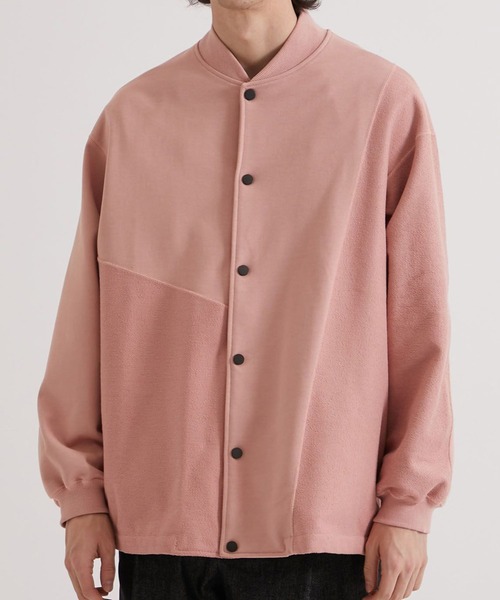 UNITED TOKYO（ユナイテッドトウキョウ）の「リーバススウェット MA-1ジャケット（MA-1・メンズ・オフホワイト/ピンク/ダークグレー・1/2）」の3枚目の写真