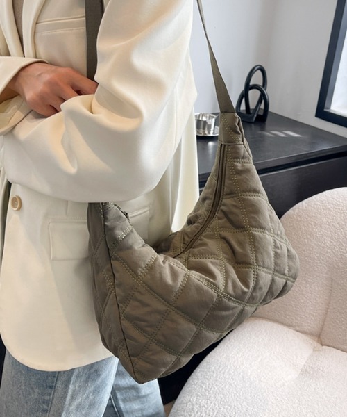 fd style（エフディ スタイル）の「ナイロン キルティング ショルダーバッグ（ショルダーバッグ・レディース・Olive /Black/Beige/Orange/LT.Gray・FREE）」の4枚目の写真