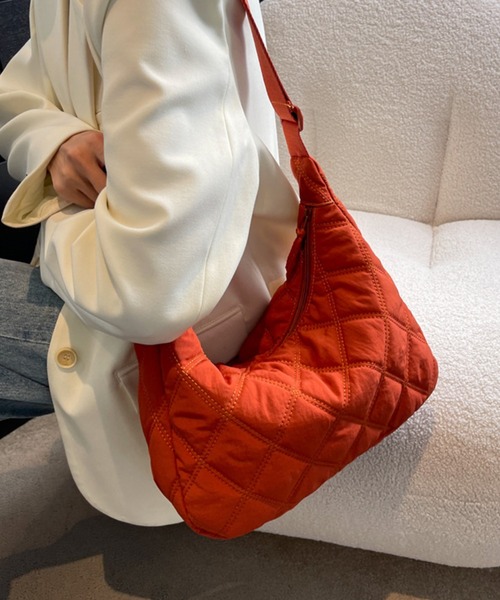 fd style（エフディ スタイル）の「ナイロン キルティング ショルダーバッグ（ショルダーバッグ・レディース・Olive /Black/Beige/Orange/LT.Gray・FREE）」の5枚目の写真