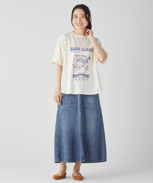 【セール】デニムブッシュスカート(デニムスカート)|KRIFF MAYER Lady's Collection(クリフメイヤーレディースコレクション) 【セール】デニムブッシュスカート(デニムスカート)|KRIFF MAYER Lady's Collection(クリフメイヤーレディースコレクション)