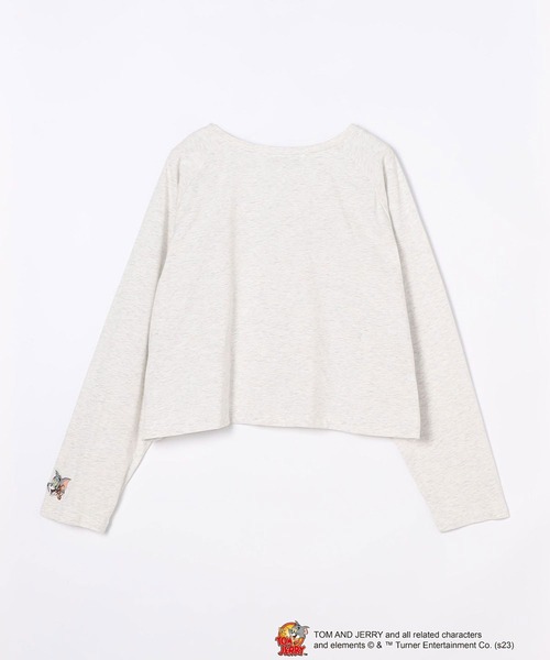 179/WG（イチナナキュウダブルジー）の「【TOM and JERRY】フォトラグランTEE（Tシャツ/カットソー・レディース・オフホワイト/チャコールグレー/オートミール・FREE）」の4枚目の写真