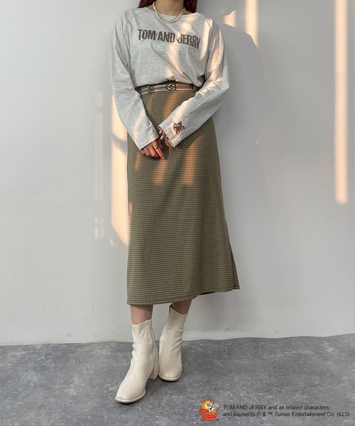 179/WG（イチナナキュウダブルジー）の「【TOM and JERRY】フォトラグランTEE（Tシャツ/カットソー・レディース・オフホワイト/チャコールグレー/オートミール・FREE）」の16枚目の写真