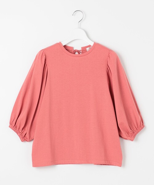 Feroux(フェルゥ)の「【UVケア】バックリボンボリュームスリーブ Tシャツ(Tシャツ/カットソー・レディース・ホワイト系1/スカイブルー系/ブラック系/ピンク系/ホワイト系/アイボリー系/黄緑系/オレンジ系・F)」の1枚目の写真