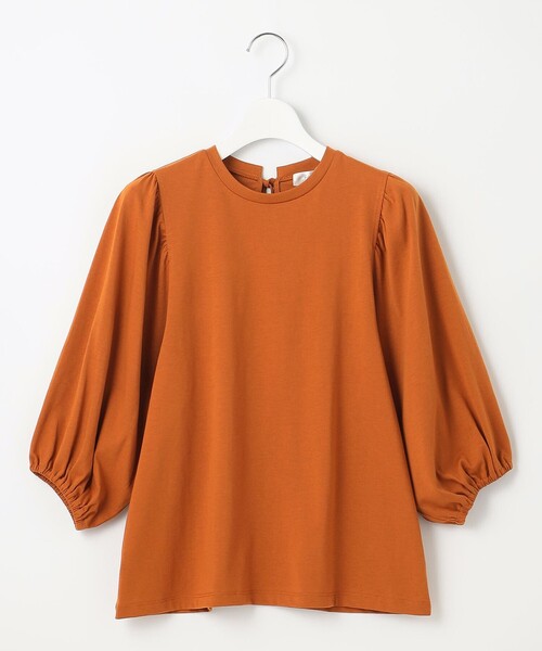 Feroux(フェルゥ)の「【UVケア】バックリボンボリュームスリーブ Tシャツ(Tシャツ/カットソー・レディース・ホワイト系1/スカイブルー系/ブラック系/ピンク系/ホワイト系/アイボリー系/黄緑系/オレンジ系・F)」の8枚目の写真