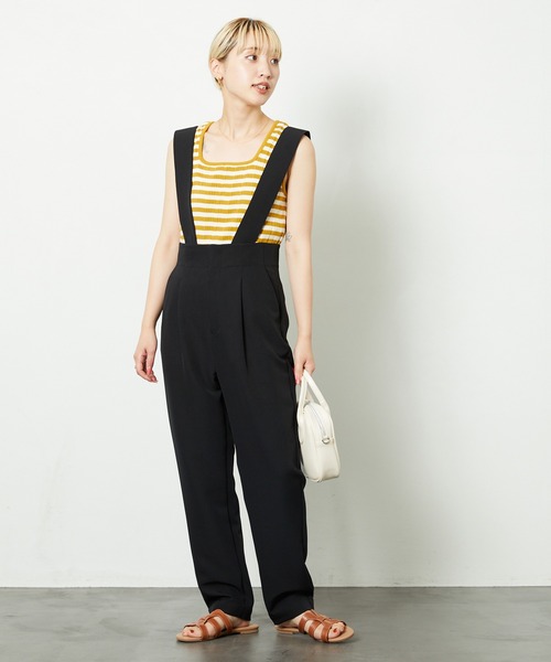 FREAK'S STORE(フリークスストア)の「ハイウエストサロペット(サロペット/オーバーオール・レディース・サンドグレー/ブラック/ブルーグレー/チャコール/ブラウン・マルチサイズ)」の15枚目の写真