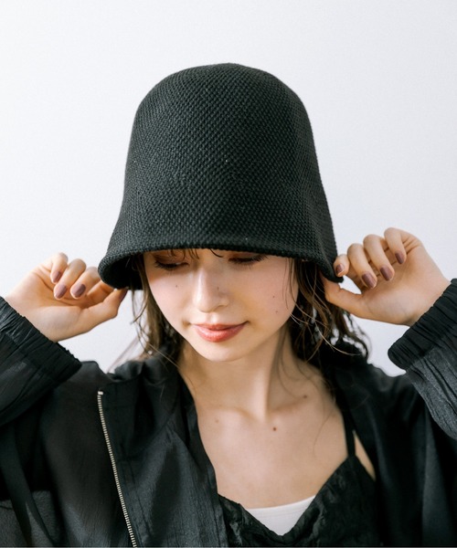 OLIVE des OLIVE（オリーブデオリーブ）の「サマーニットクロ―シュハット（ハット・レディース・アイボリー/ブラック・FREE）」の10枚目の写真