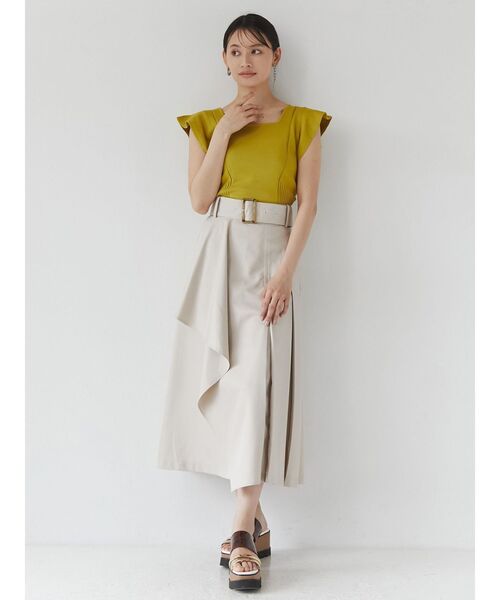 MURUA（ムルーア）の「フリルラップジャンスカ【セット販売対象】（ジャンパースカート・レディース・ブラック/カーキ/アイボリー・1/2）」の11枚目の写真