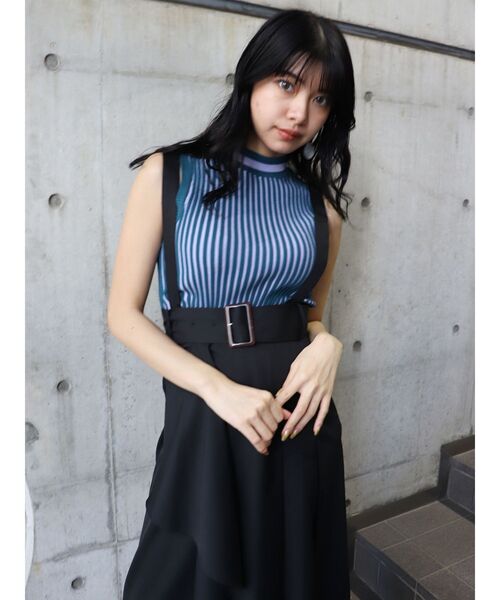 MURUA（ムルーア）の「フリルラップジャンスカ【セット販売対象】（ジャンパースカート・レディース・ブラック/カーキ/アイボリー・1/2）」の13枚目の写真