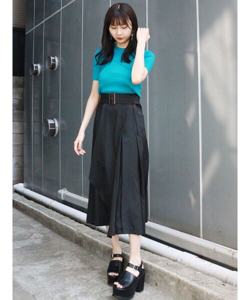 MURUA（ムルーア）の「フリルラップジャンスカ【セット販売対象】（ジャンパースカート・レディース・ブラック/カーキ/アイボリー・1/2）」の20枚目の写真