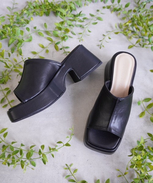 Fabby fabby（ファビィーファビィー）の「スクエア厚底ユニットサンダル（サンダル・レディース・ベージュ/ブラック/オフホワイト/オレンジ・MEDIUM/SMALL/LARGE）」の11枚目の写真