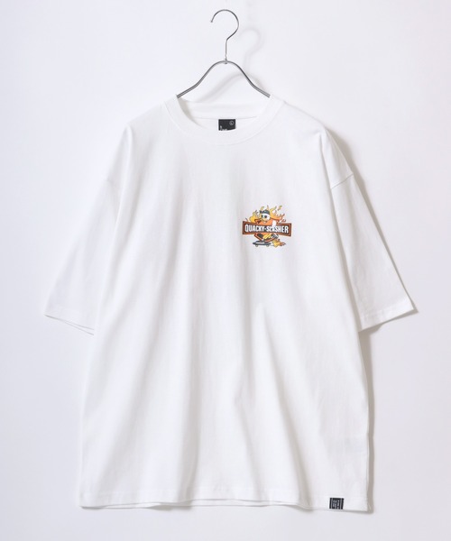 Duck Dude（ダックデュード）の「DUCK DUDE/ダックデュード ビックシルエット ファイヤー バックプリント 半袖Tシャツ レディース メンズ（Tシャツ/カットソー・レディース・ホワイト/ブラック/ブルー/ダークグリーン・M/L/LL）」の5枚目の写真