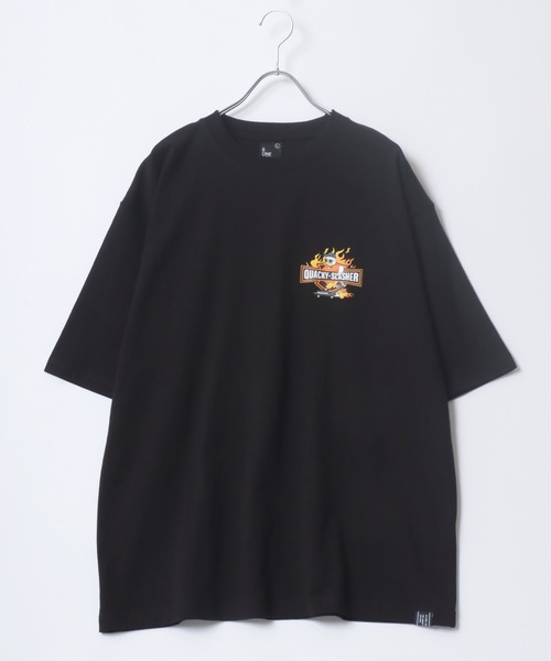 Duck Dude（ダックデュード）の「DUCK DUDE/ダックデュード ビックシルエット ファイヤー バックプリント 半袖Tシャツ レディース メンズ（Tシャツ/カットソー・レディース・ホワイト/ブラック/ブルー/ダークグリーン・M/L/LL）」の7枚目の写真