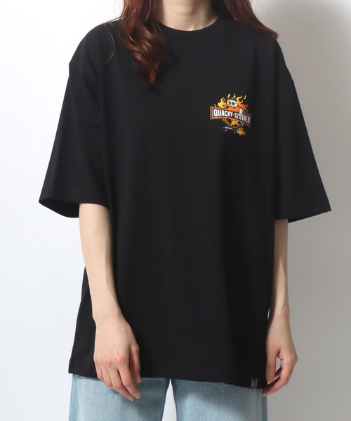Duck Dude（ダックデュード）の「DUCK DUDE/ダックデュード ビックシルエット ファイヤー バックプリント 半袖Tシャツ レディース メンズ（Tシャツ/カットソー・レディース・ホワイト/ブラック/ブルー/ダークグリーン・M/L/LL）」の21枚目の写真