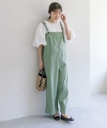 PUAL CE CIN | 【低身長/高身長対応】甘撚りツイルサロペット(サロペット/オーバーオール)