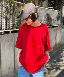 【ZOZO限定カラー】夏の大人カジュアル オーバー フィット 袖タグ付き 半袖 Tシャツ トップス