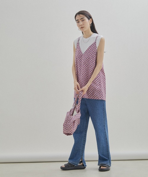 SALON adam et rope'（サロン アダム エ ロペ）の「【LIBERTY】リバティプリントトートバッグ/ハンドバッグ（トートバッグ・レディース・ブラック/ブラウン/ピンク・FREE）」の10枚目の写真