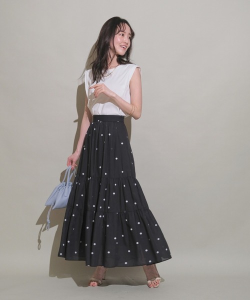JUSGLITTY（ジャスグリッティー）の「ドットティアードスカート