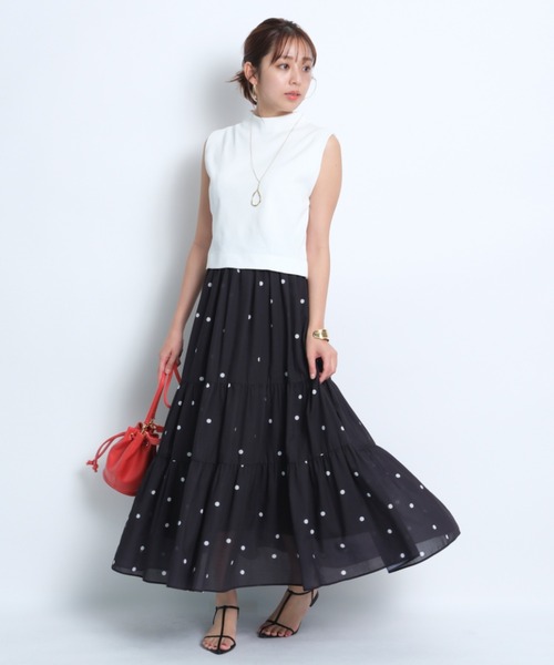 JUSGLITTY（ジャスグリッティー）の「ドットティアードスカート