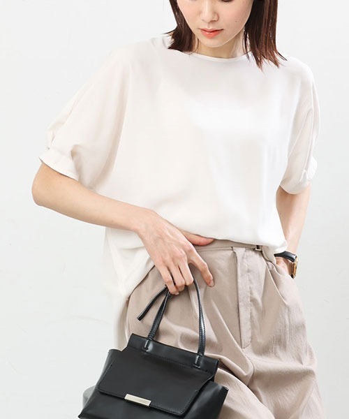 MK MICHEL  / エムケーミッシェルクラン タックスリーブブラウス/洗える MK MICHEL KLEIN（エムケー ミッシェルクラン） タックスリーブ